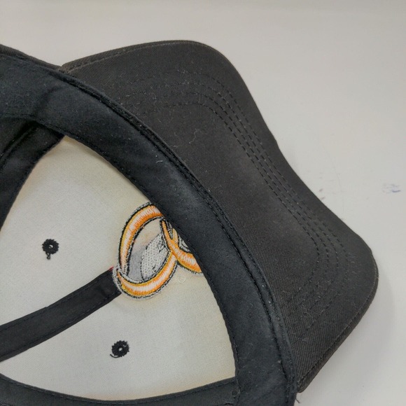 Quaker State Men's Strapback Hat Cap OSFA Black Adjustable Embroidered Logo - Picture 9 of 10